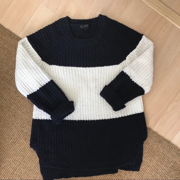 J. Crew Sweaters - J. Crew Navy & White Striped Sweater